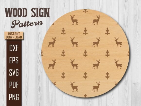 Download Christmas Reindeer Tree Laser Wood Sign - Christmas reindeer Collection