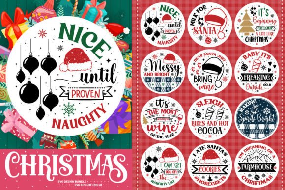 Download Christmas Round Sign Svg Bundle - Christmas round sign svg bundle Collection