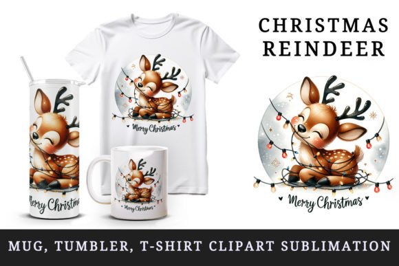Download Christmas Reindeer Tumbler Mug Clipart - Christmas reindeer Collection