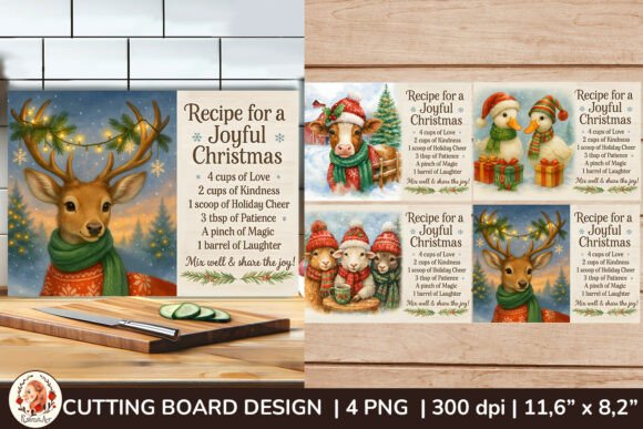 Download Christmas Reindeer Cutting Board Bundle - Christmas reindeer Collection