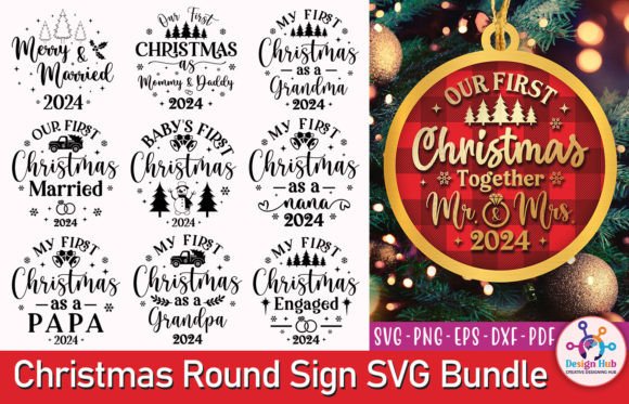 Download Christmas Round Sign SVG Bundle - Christmas round sign svg bundle Collection
