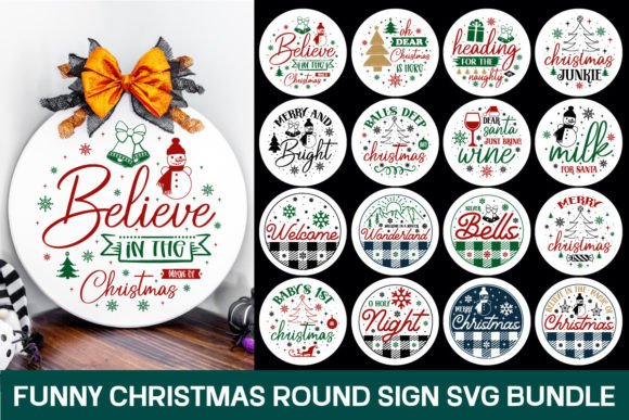 Download Funny Christmas Round Sign Svg Bundle - Christmas round sign svg bundle Collection