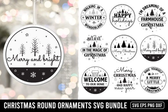 Download Christmas Round Sign SVG Bundle - Christmas round sign svg bundle Collection