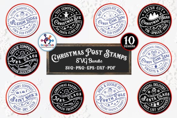 Download Stamp Christmas Round Sign SVG Bundle - Christmas round sign svg bundle Collection